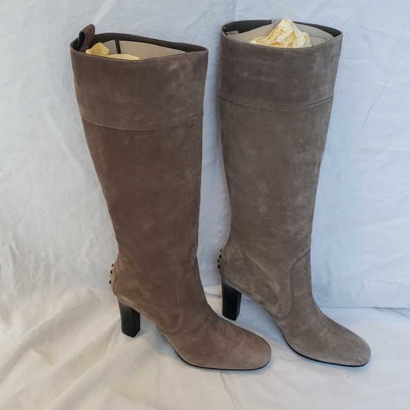 Tod's Light Brown Suede  Heeled Boots - Picture 1 of 7